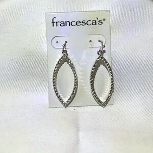 Francesca's Collections Sparkling Silver Earrings
